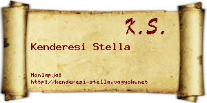 Kenderesi Stella névjegykártya